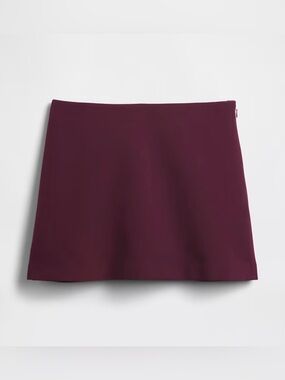 GAP Burgundy A-Line Mini Skirt with Skort